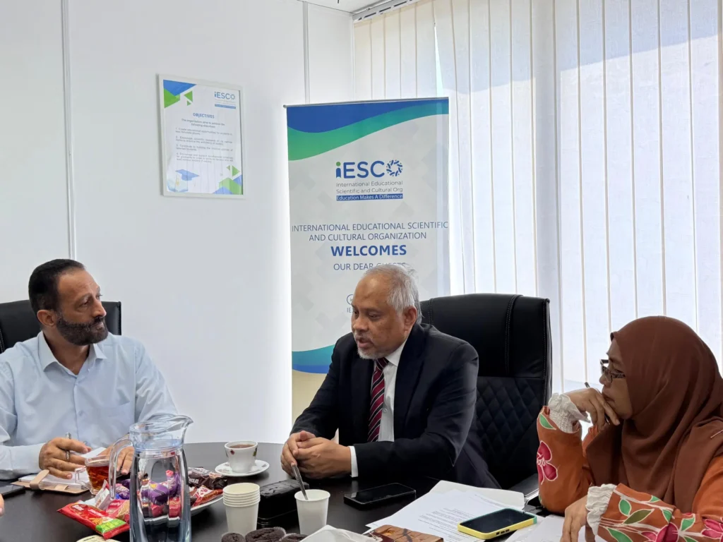 IESCO Executive Director meeting with University of Malaya delegation to discuss academic and research collaboration.
