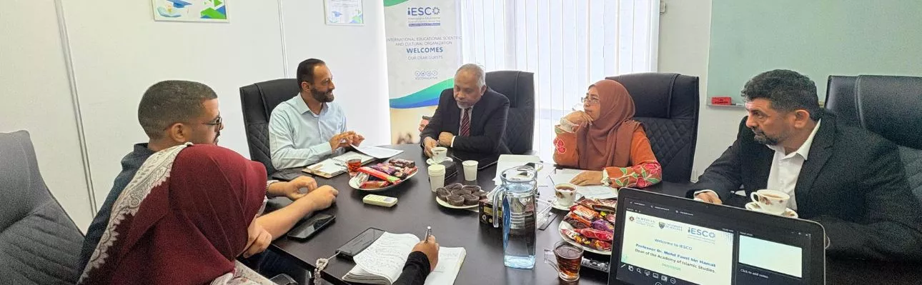 IESCO CEO meeting with University of Malaya delegation to discuss academic and research collaboration.